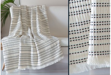 Manta Plaid - Pie de Cama 150x200cm dCLAIR Algodón Terra 09