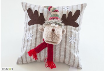 Funda Cojín 45x45 Navidad MC Formas Reno