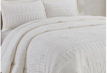 Edredón Jacquard  Flannel + Sedalina FUNDECO Risco natural