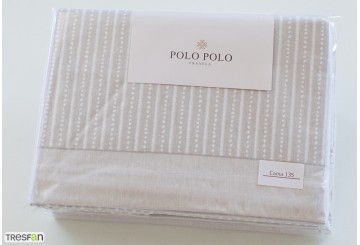 J.Sábana Invierno 100% Algodón Franela POLO POLO Roble beige