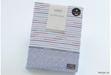 J.Sábana 100% Algodón Estampada 30/27 PADUANA Sabrina azul