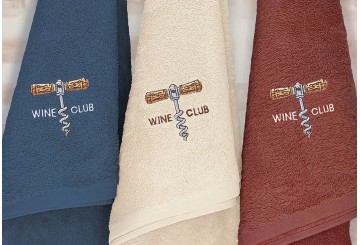 Set 6 Paños Cocina 50x50 Rizo Bordado BARCELO Algodón Sacacorcho