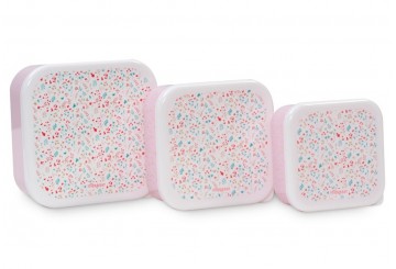 Set 3 Fiambreras Tupper Desayuno INTERBABY Flores Petalos