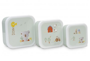Set 3 Fiambreras Tupper Desayuno INTERBABY Granja Koala