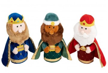 Set 3 Peluches en Caja 20cm-Alt. D'CASA Reyes Magos 308968