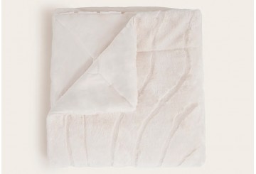 Manta Plaid 130x170 Aterciopelada DON ALGODON Sibila crema
