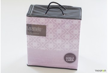 Sábana Invierno Coralina KARAMELO Premium Doble Cara Siena lavan