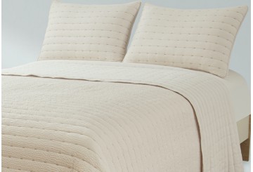 Colcha Bouti Bordada CLARA VIDAL Silken beige