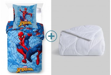 Pack Funda Nórdica+Relleno Nórdico LICENCIA Spiderman azul