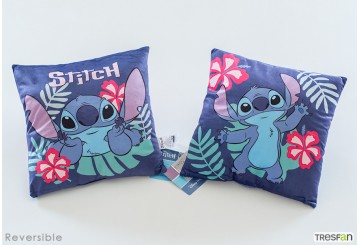 Cojín Lleno Reversible Licencia 40x40cm Stitch Flower