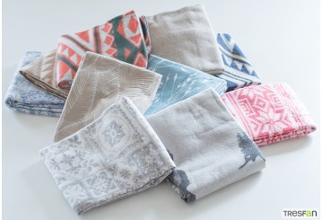 Stock Liquidación Manta Plaid Nacional Jacquard Surtidas