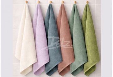 Set 12 Paños Cocina 50x50 DOLZ Rizo Lisos Algodón Surtido-3