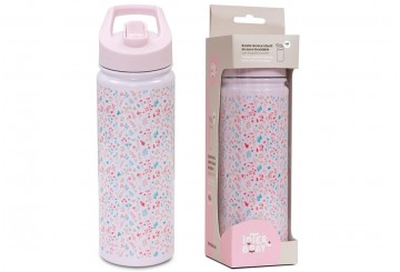 Botella Térmica Acero Infantil 550 ml INTERBABY Flores Petalos