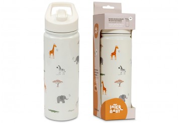 Botella Térmica Acero Infantil 550 ml INTERBABY Jirafa Savanna