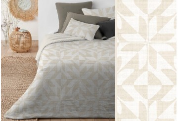 Edredón Comforter Flannel+Sherpa CARPE DIEM Elegante Tidy beige