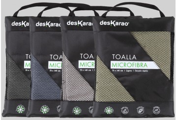 Toalla Microfibra 40X90-70x140 DESKARAO Sport Gym-Yoga-Piscina