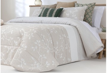 Edredón Conforter Jacquard SANDECO Máxima Calidad Topi beige