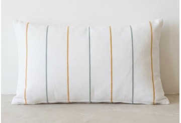 Pack 2 Funda Cojín 30x50 GAMUSI Algodón Hilo Relieve Trasblanc