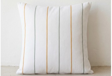 Pack 2 Funda Cojín 45x45 GAMUSI Algodón Hilo Relieve Trasblanc