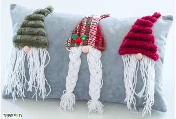 Funda Cojín 30x50 Navidad MC Tres Elfos