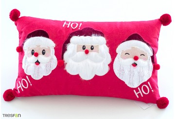 Funda Cojín 30x50 Navidad MC Tres Papa Noel