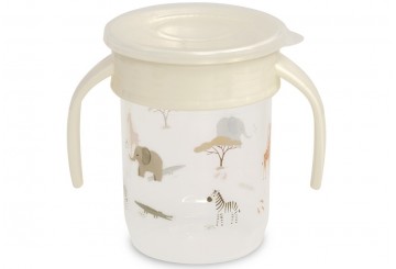 Vaso 240ml Antigoteo Aprendizaje 360º INTERBABY Jirafa Savanna