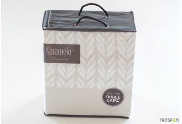 Sábana Invierno Coralina KARAMELO Premium Doble Cara Veda beige
