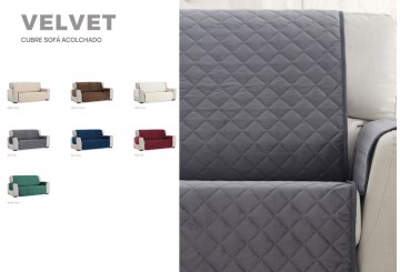 F.Cubre Sofá Acolchada Belmarti VELVET Terciopelo Antideslizante