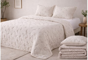 Colcha Bouti Bordada CLARA VIDAL Vestal natural