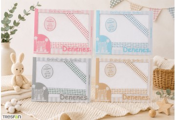 DENENES - Sábana Tela Estampada Algodón Vichy Plumeti - Cuna