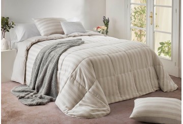 Edredón Comforter Hilo Tintado ATENAS Reversible Xena beige