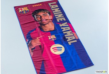 Toalla Playa Microfibra 70x140 Licencia FCBarcelona Lamine Yamal